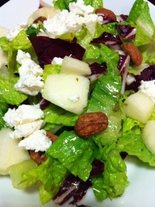 Pear and Goat Cheese Salad with Cinnamon Pecans (Photo Credit: Adroit Ideals)