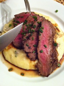 Flank Steak with Mashed Potatoes (Photo Credit: Adroit Ideals)