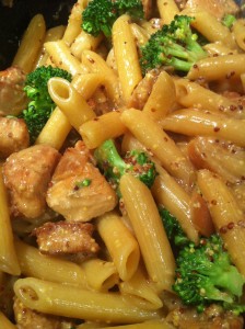 Honey Mustard Chicken with Broccoli and Penne Pasta