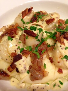 Seared Scallops over Mashed Potatoes (Photo Credit: Adroit Ideals)