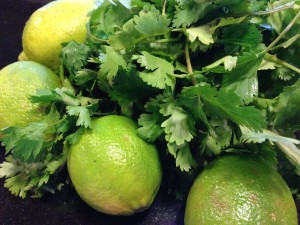 Fresh limes and cilantro (Photo Credit: Adroit Ideals)