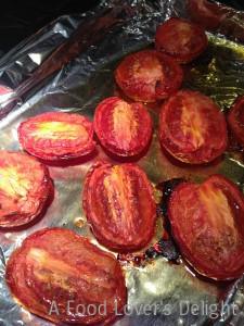 Roasted Tomatoes are a simple way to use garden tomatoes that are past their prime (Photo Credit: Adroit Ideals)