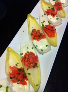 Smoked Salmon with Creme Fraiche on Endive (Photo Credit: Adroit Ideals)
