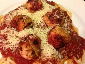 Spaghetti and Meatballs with Roasted Tomato Sauce (Photo Credit: Adroit Ideals)