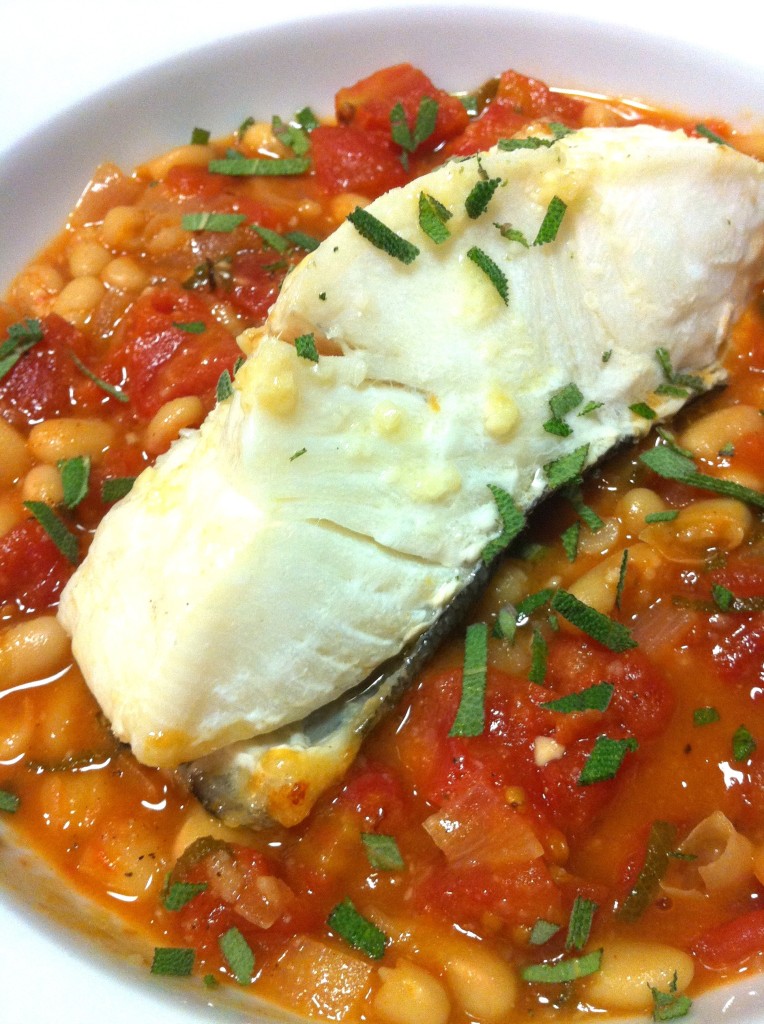 Hearty Grilled Fish over White Bean Stew A Food Lover’s Delight