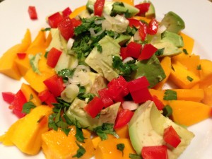 Ripe mango and avocado salad is a favorite! (Photo Credit: Adroit Ideals)