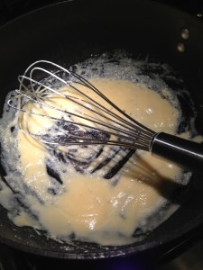 Make a roux -- cook the butter and flour together for a few minutes...then add the liquid  (Photo Credit: Adroit Ideals)