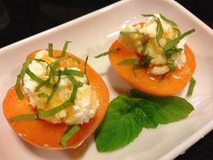 Apricots with Fresh Ricotta, Honey and Mint (Photo Credit: Adroit Ideals)