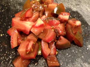 Chopped Kumato tomatoes (Photo Credit: Adroit Ideals)
