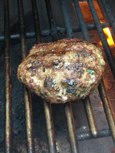 Lamb burger on the grill  (Photo Credit: Adroit Ideals)