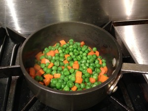 Saute the peas and carrots and you have TV Dinner Peas and Carrots!  (Photo Credit: Adroit Ideals)