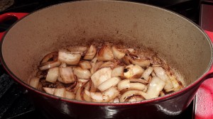 Saute the onions in the vegetable oil until they are golden brown (Photo Credit: Adroit Ideals)