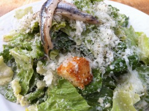 The Caesar salad with fresh white anchovies at Catch 54 in Fenwick Island, Delaware (Photo Credit: Adroit Ideals)