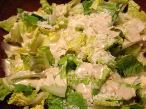 Caesar Salad with Hubby's Special Caesar Dressing!  (Photo Credit: Adroit Ideals)