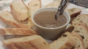 Hubby's Chicken Liver Pate served with sliced French Baguette (Photo Credit: Adroit Ideals)