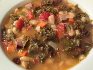 Kale and White Bean Soup with Smoked Beef Brisket (Photo Credit: Adroit Ideals)