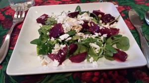 Roasted Beet Salad is a year-round accompaniment to your meal.  (Photo Credit: Adroit Ideals)