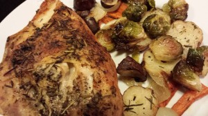Roasted Chicken Breasts with Herbs de Provence and Roasted Vegetables (Photo Credit: Adroit Ideals)
