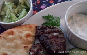 Simple Cucumber Salad pairs well with my Grilled Lamb Meatballs (Photo Credit: Adroit Ideals)