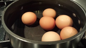 Cover the eggs with cold water (Photo Credit: Adroit Ideals)