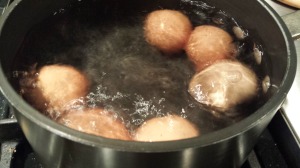Bring the eggs just to a boil (Photo Credit: Adroit Ideals)
