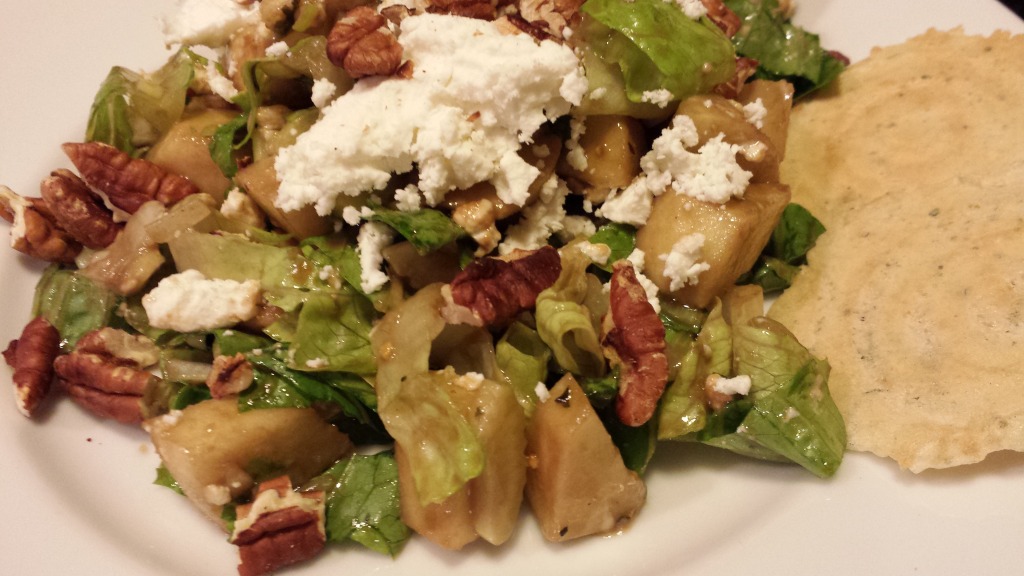Chopped Granny Smith Apple Salad with Goat Cheese, Toasted Pecans, and Tarragon Balsamic Dressing (Photo Credit: Adroit Ideals)