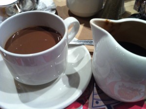 Decadent thick and creamy hot chocolate at Le Cochon Dingue in Quebec City, Quebec (Photo Credit: Adroit Ideals)