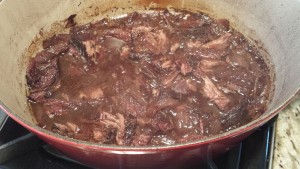 Keep simmering until the beef falls apart  (Photo Credit: Adroit Ideals)