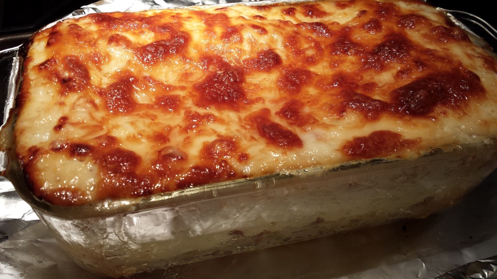 White Lasagna fresh from the oven  (Photo Credit: Adroit Ideals)