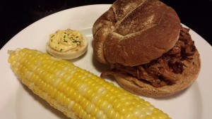 Serve chive deviled eggs with a pork BBQ sandwich and corn-on-the-cob (Photo Credit: Adroit Ideals)