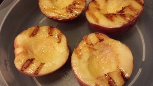 Peaches have nice grill marks and are ready to chill (Photo Credit: Adroit Ideals)