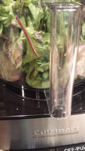 Pack the Spring Mix into the Food Processor (Photo Credit: Adroit Ideals)