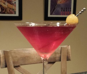 Ruby-colored Pomegranate Pear Martini (Photo Credit: Adroit Ideals)
