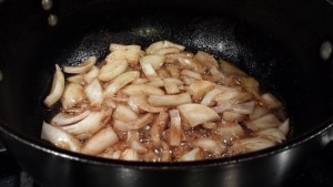 Add the onions to the browned butter (Photo Credit: Adroit Ideals)