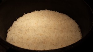 Cooked white basmati rice (Photo Credit: Adroit Ideals)