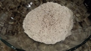 Season flour with salt and pepper (Photo Credit: Adroit Ideals)