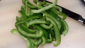 Sliced green bell pepper (Photo Credit: Adroit Ideals)