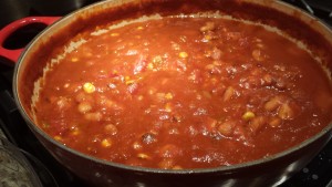 Red Chicken Chili with Beer is ready to serve (Photo Credit: Adroit Ideals)