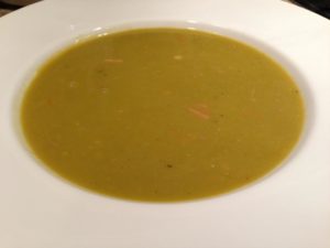 Hubby's Split Pea Soup with Niman Ranch Ham bits (Photo Credit: Adroit Ideals)