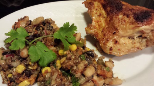 Baked Chicken Breast with Healthy Bean Salad (Photo Credit: Adroit Ideals)
