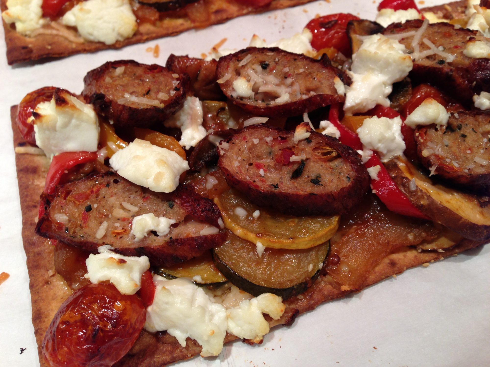 Smoky Vegetable Sausage Flatbread A Food Lover’s Delight
