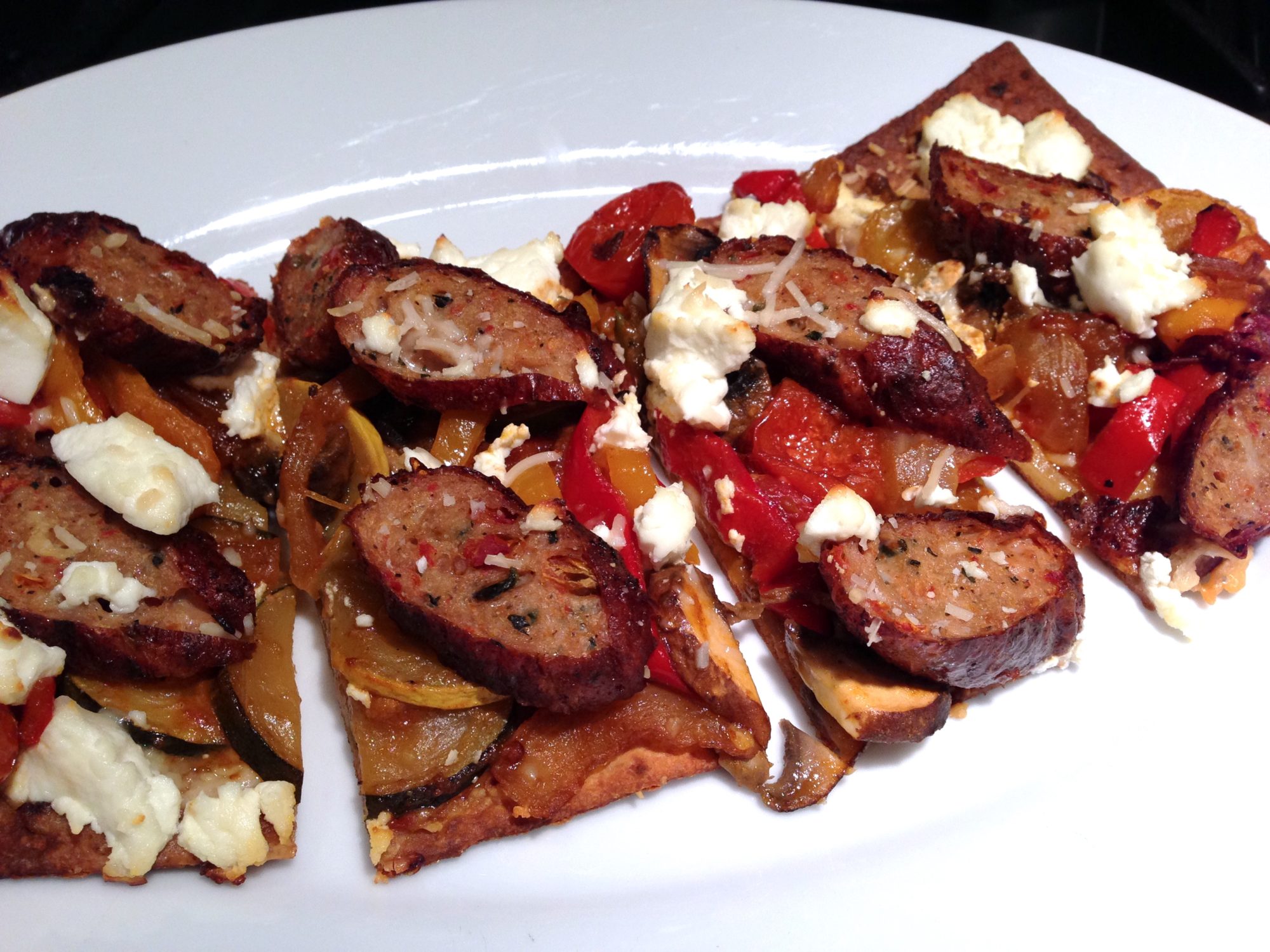 Smoky Vegetable Sausage Flatbread A Food Lover’s Delight