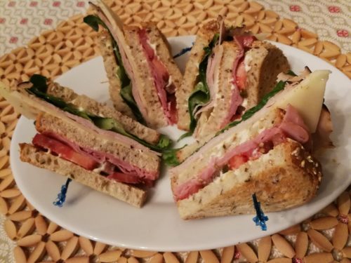 Clifton Club Sandwich pieces served on their sides