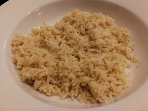 Put rice in bowl