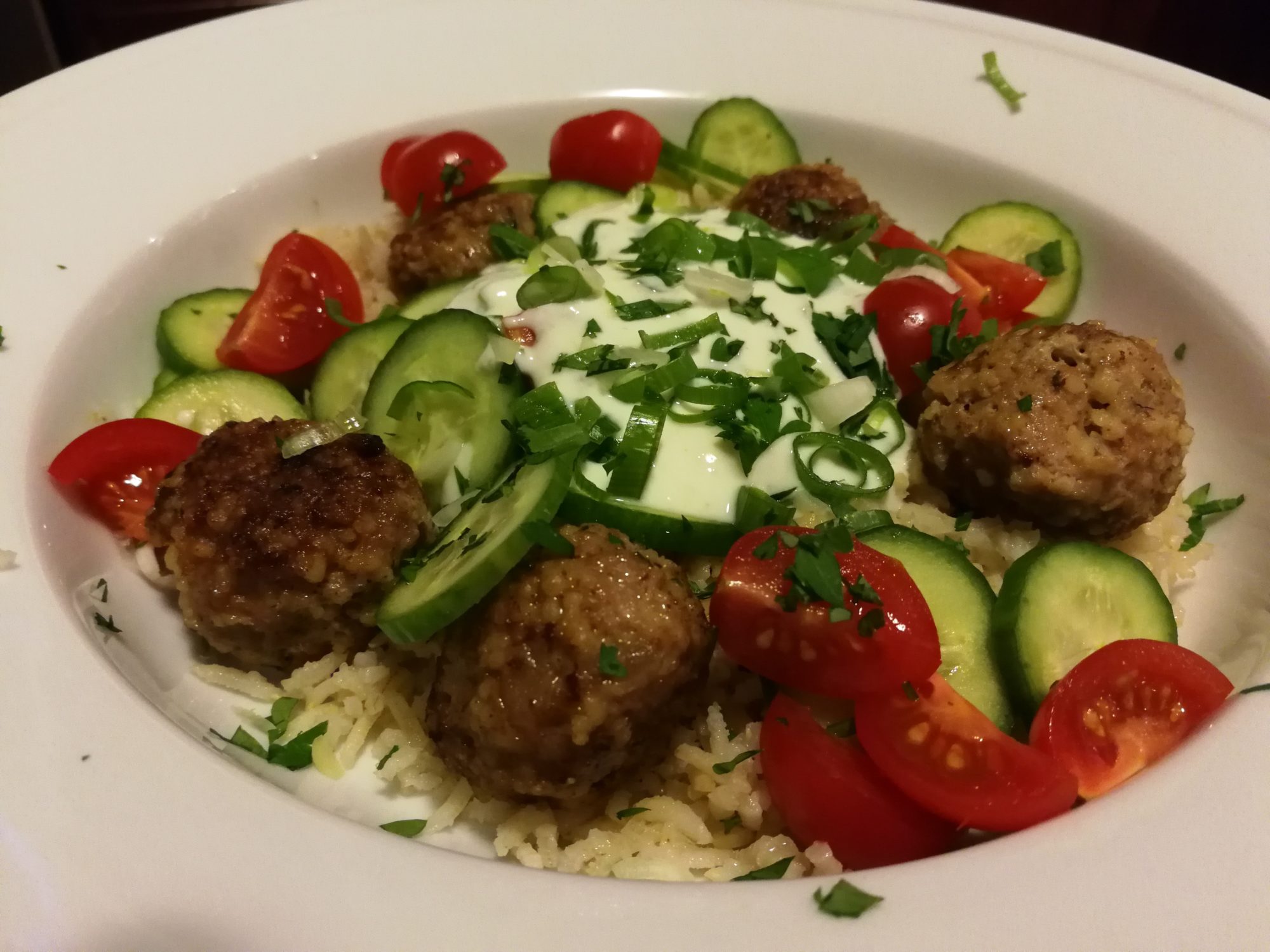Spicy Lamb Meatball Bowl A Food Lover's Delight