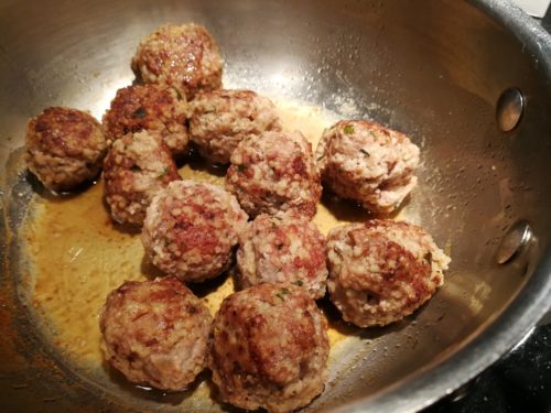 Meatballs are done