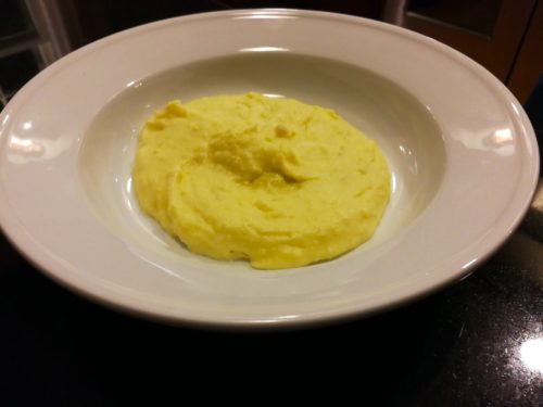 Plate the mashed potatoes