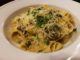 Mushroom Pappardelle with shredded Parmesan and chopped parsley