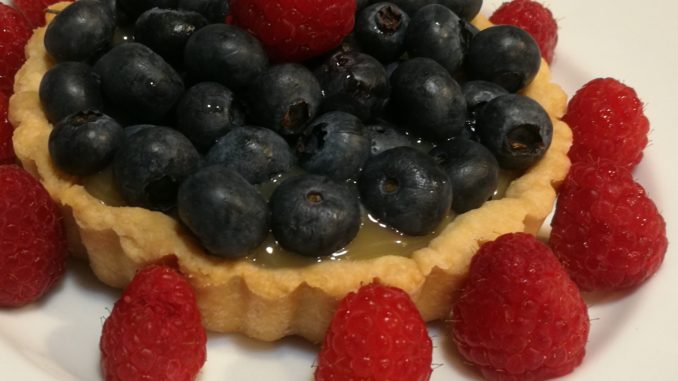 Blueberry Lemon Tart with Raspberries