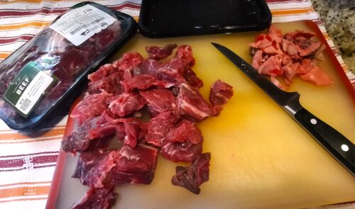 Beef Chuck Meat cubes